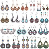 Los mejores  - Duufin 20 Pares Bohemios Pendientes Vintage Boho Pendientes Earrings para Mujer- 20 Estilos